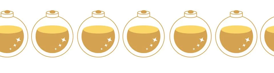 Horizontal border, set Magic and heavens seamless pattern, with magical ele.. Ilustração Stock