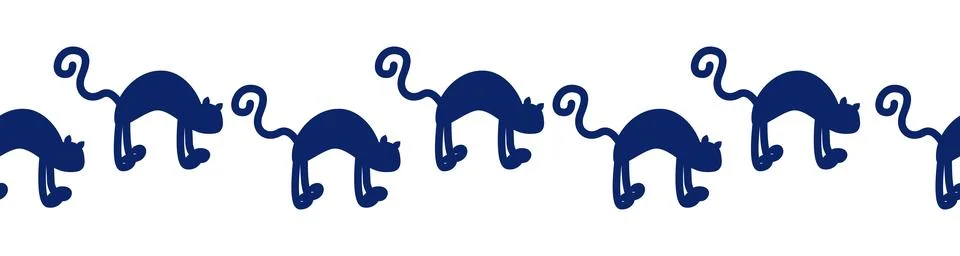 Horizontal border, set Magic and heavens seamless pattern, with magical eleme 스톡 일러스트