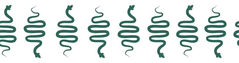 Horizontal border, set Magic and heavens seamless pattern, with magical eleme Stock Illustration