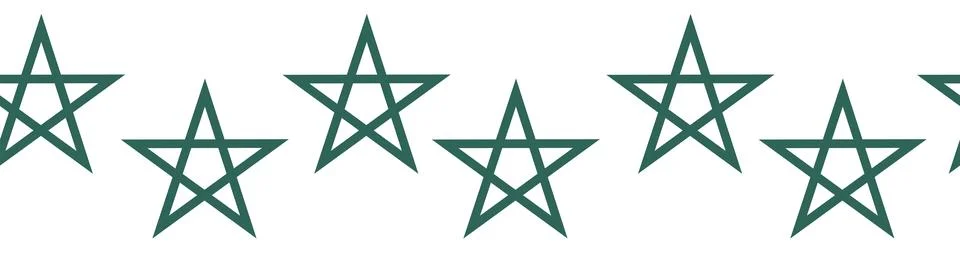 Horizontal border, set Magic and heavens seamless pattern, with magical eleme Stock Illustration