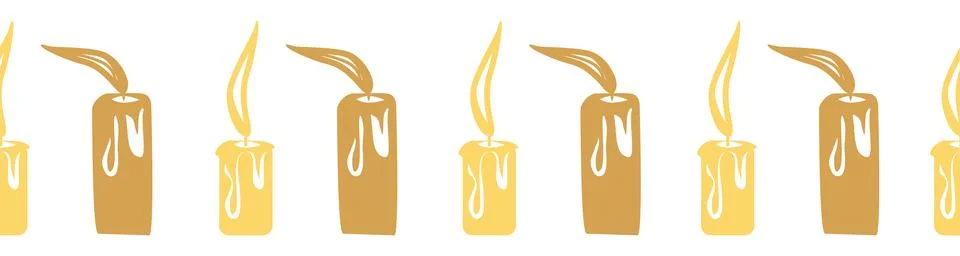 Horizontal border, set Magic and heavens seamless pattern, with magical eleme Illustrazione stock