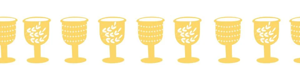 Horizontal border, set Magic and heavens seamless pattern, with magical eleme Illustrazione stock