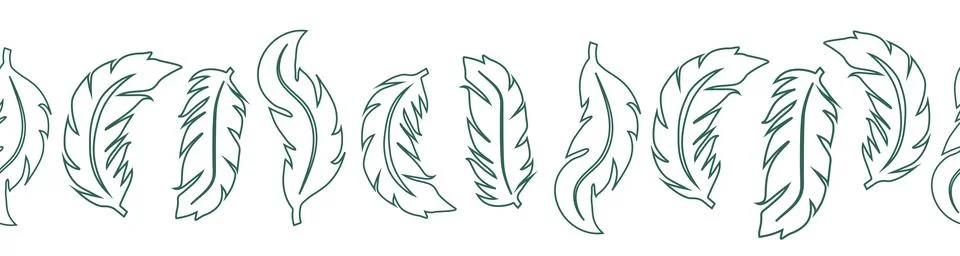 Horizontal border, set Magic and heavens seamless pattern, with magical eleme Stock Illustration