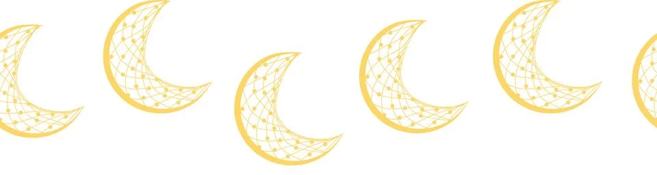 Horizontal border, set Magic and heavens seamless pattern, with magical eleme Illustrazione stock