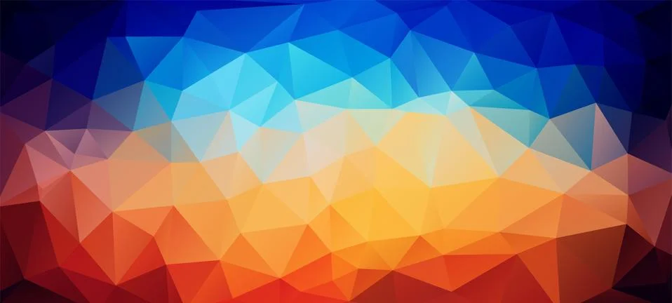 Horizontal bright colored triangular wallpaper Stock Illustration