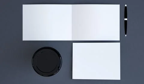 Horizontal brochure mockup Stock Illustration
