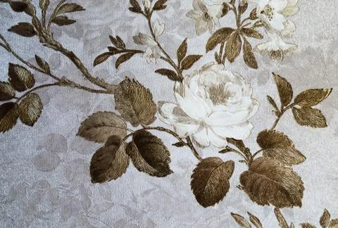 Horizontal brown flower pattern texture background backdrop Foto stock