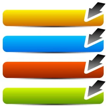 Horizontal buttons with arrows イラスト素材