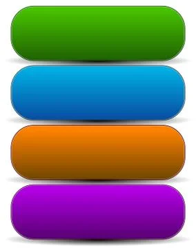 Horizontal buttons with blank space, rounded colorful button, banner backgrou Ilustración de archivo