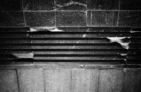 Horizontal b&amp;w broken marble lines pavement texture 스톡 사진
