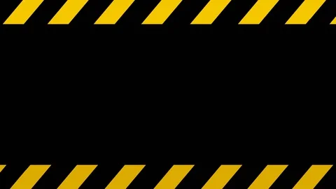 Horizontal Caution Wall Background with yellow stripes Video stock 125645602