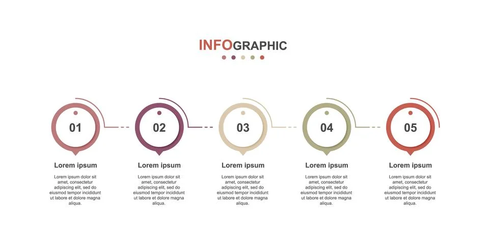 Horizontal chart for business presentations. Stock Illustration