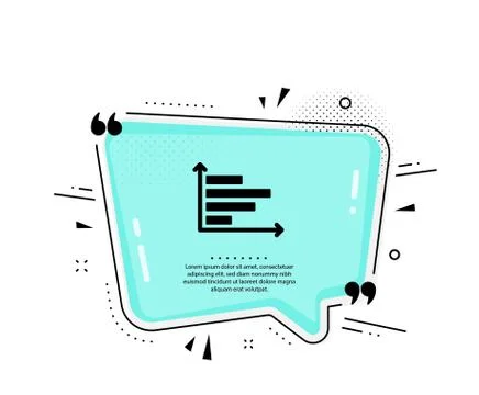 Horizontal chart icon. Column graph sign. Vector Stock Illustration