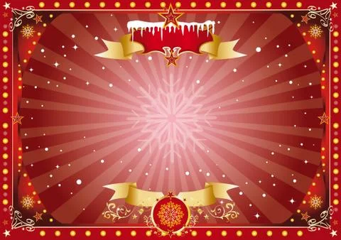 Horizontal christmas background Stock Illustration