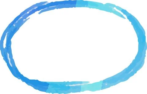 Horizontal circle with a cold watercolor texture Stock Illustration