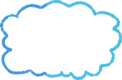Horizontal circle with a cold watercolor texture Stock Illustration