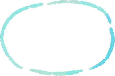 Horizontal circle with a cold watercolor texture Stock Illustration