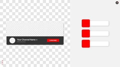 Horizontal Clean Channel Template for Video Platform with Transparent Background Illustrazione stock