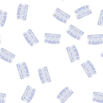 Horizontal closed cabin solarium equipment glyph seamless pattern イラスト素材