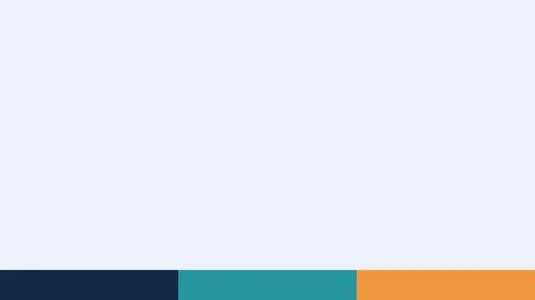 Horizontal color gradient bars with navy teal orange on white background Stock Illustration