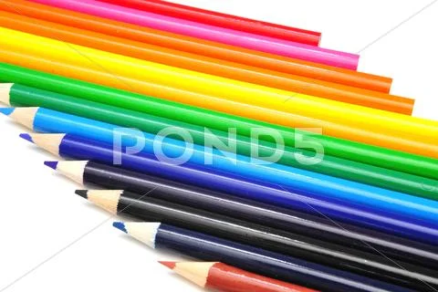Horizontal colored pencil abstract Stock Photos