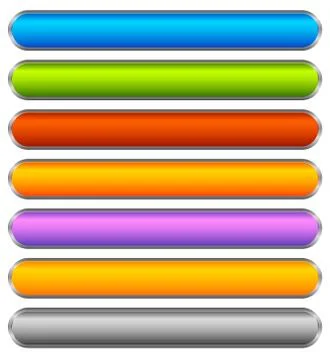 Horizontal colorful banner, button backgrounds. Set of vivid web or print but Ilustración de archivo