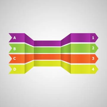 Horizontal colorful  lines in perspective Stock Illustration