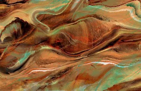 Horizontal composition Luxury Epoxy painting resin art modern abstract Illustrazione stock