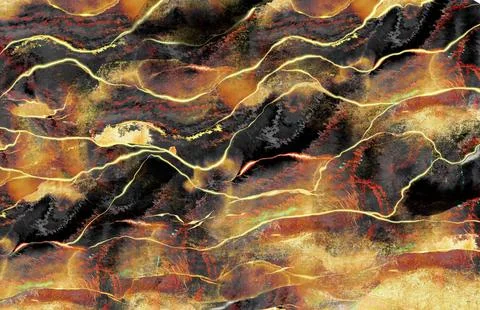 Horizontal composition Luxury Epoxy painting resin art modern abstract Illustrazione stock