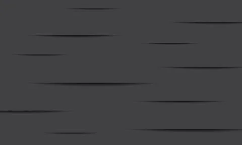 Horizontal cuts in paper with shade. slice stripes lines dark grey background. Illustrazione stock