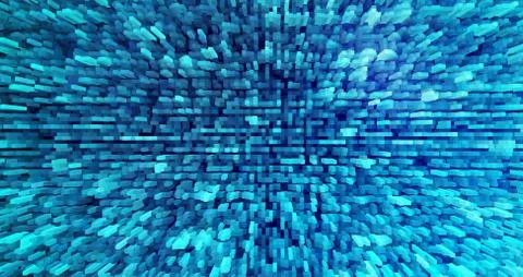 Horizontal cyan extruded blocks background イラスト素材