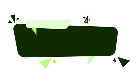 Horizontal dark green banner with light green label, Modern abstract graphic  Ilustração Stock