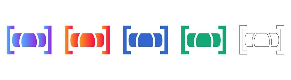 Horizontal Data Bar Icons Stock Illustration
