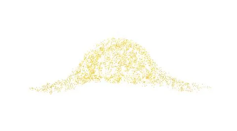 Horizontal decor wave sprinkled with crumbs golden texture. Gold dust Illustrazione stock