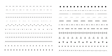 Horizontal decorative underline lines Stock Illustration