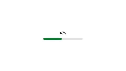 Horizontal digital loading progress bar animation Video stock 325854175