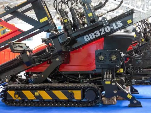 Horizontal Directional Drilling Machine on ECWATECH exhibition Stock Photos