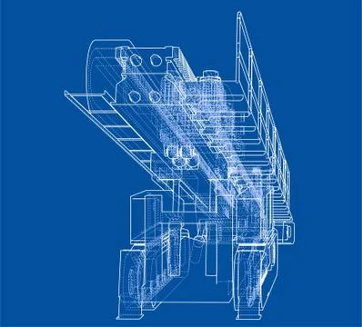 Horizontal directional drilling machine vector Stock-Illustration