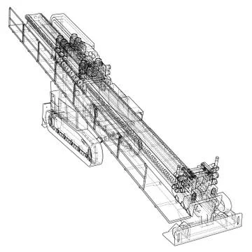 Horizontal directional drilling machine vector Stock Illustration