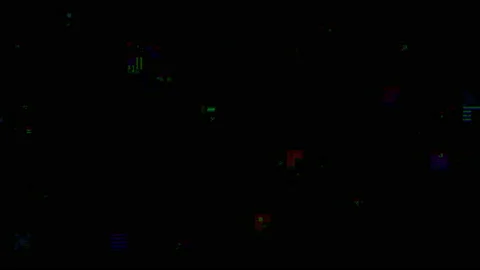 Horizontal distortion of broken video image on black background Stock Footage 157445738