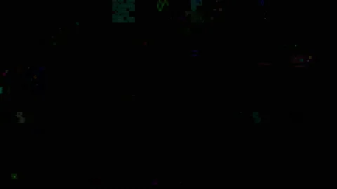 Horizontal distortion of broken video image on black background Stock Footage 157445806