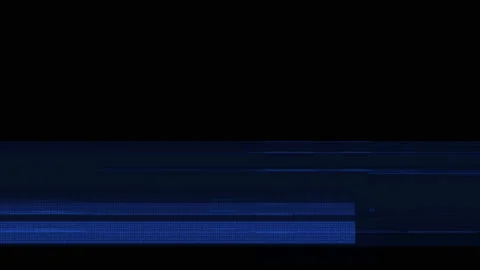 Horizontal distortion of broken video image on black background Stock Footage 171056133