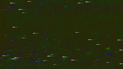 Horizontal distortion of the broken video image on black background, VHS effect Stock Footage 192222039
