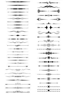 Horizontal dividing elements Stock Illustration