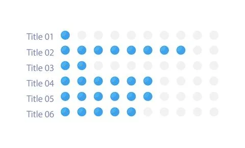 Horizontal dot plot infographic chart design template 스톡 일러스트