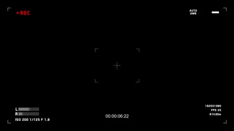 Horizontal dslr camera viewfinder recording screen Stock Footage 319832076