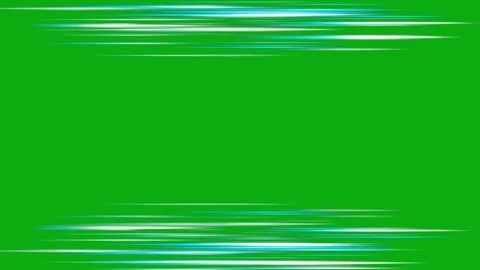 Horizontal dual edge white dash lines animated on green screen effect anime Stock Footage 335218156