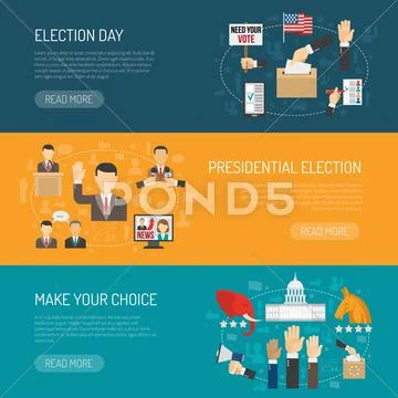 Horizontal Election Banner Stock Illustration