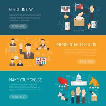 Horizontal Election Banner Stock Illustration