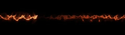 Horizontal electric arc with orange glowing discharge and energy fluctuatio.. Vídeo Stock 334900214